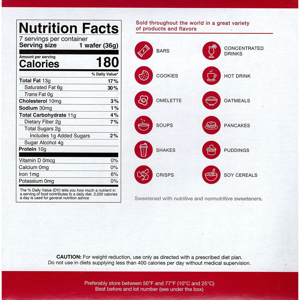 PROTIDIET Wafer Bar - High Protein Low Carb Snack for Weight Loss & Keto Diet | On-the-Go Healthy Nutrition for Workouts, Travel & Busy Lifestyles