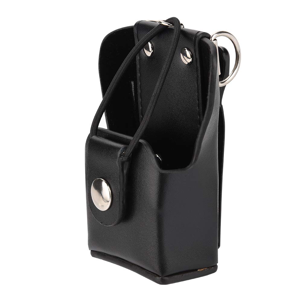 Bewinner PU Leather Radio Bag Case Cover for Motorola GP328plus GP338plug GP344 GP388 Walkie Talkie with Lanyard & Back Clip - Durable Protective Pouch for Construction, Security, Outdoor Adventures