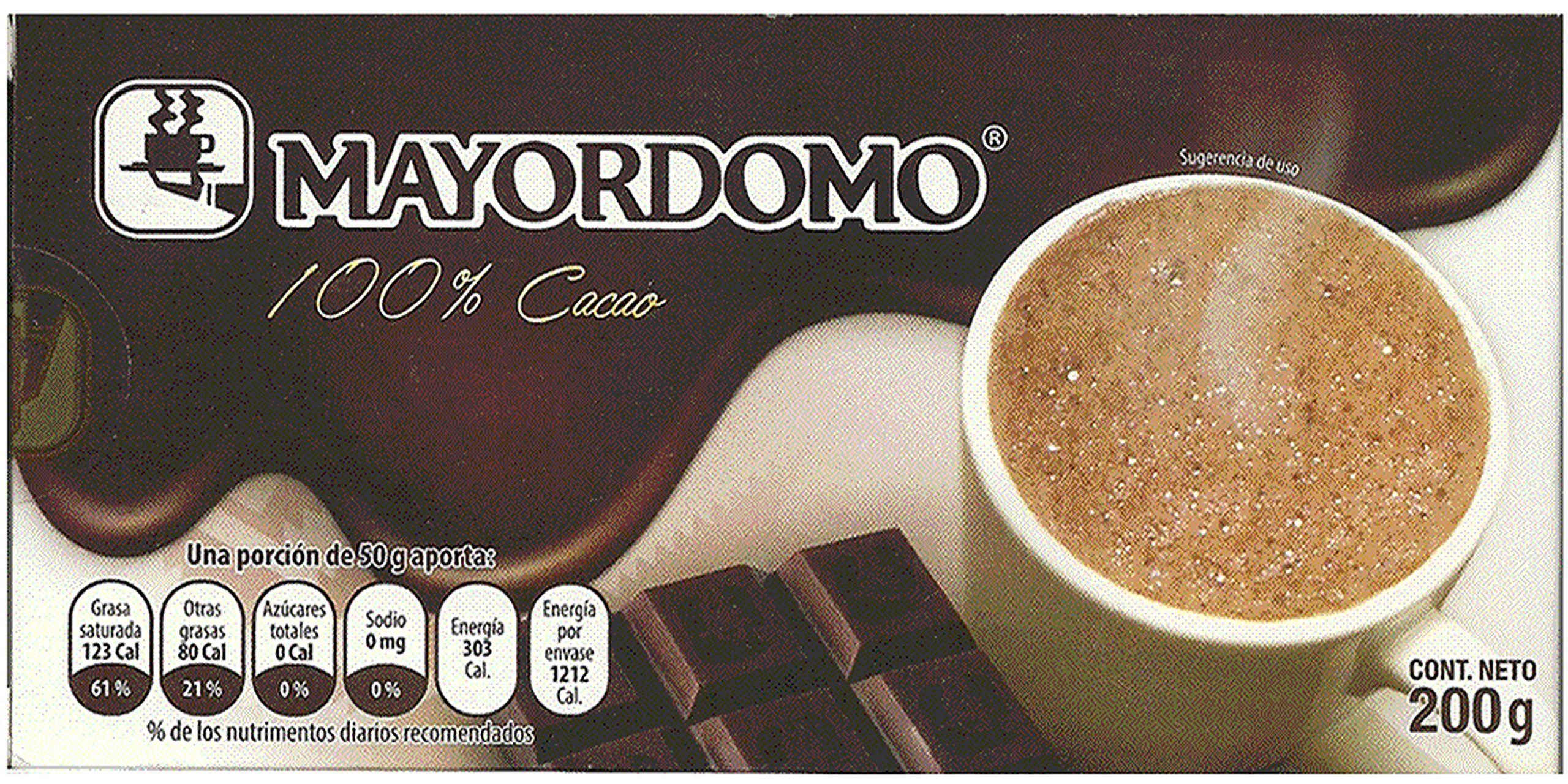 Authentic Oaxacan Chocolate El Mayordomo - 100% Pure Cacao (200g) | Rich Mexican Hot Chocolate for Baking, Desserts & Traditional Drinks