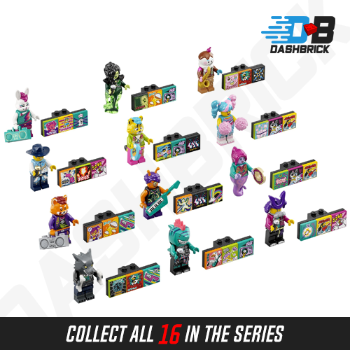 LEGO Collectible Minifigures Werewolf Drummer (12-Pack) - Vidiyo Bandmates Series 1 for Kids & Collectors - Perfect for Play, Display & LEGO Music-Themed Collections
