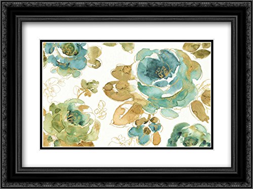 18x15 Black Ornate Framed Double Matted Museum Art Print - 'My Greenhouse Roses' by Lisa Audit | Elegant Wall Decor for Living Room, Bedroom & Office
