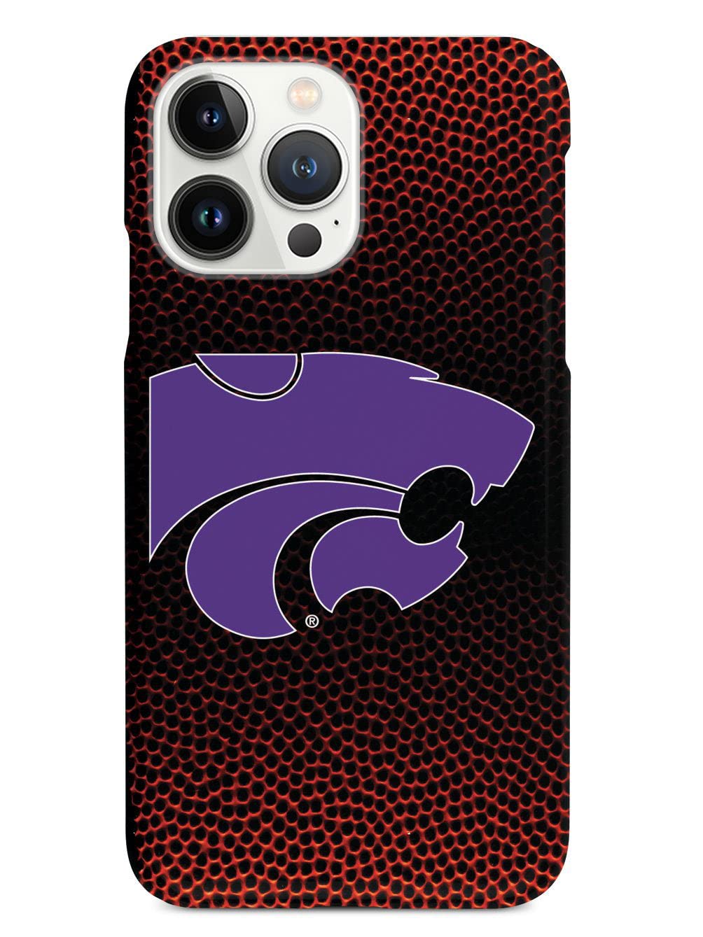 3D Textured iPhone 15 Pro Max Case with Rubber Bumper - Kansas State University Basketball Design Protective Cover for Apple iPhone 15 Pro Max - Perfect for Sports Fans and College Students