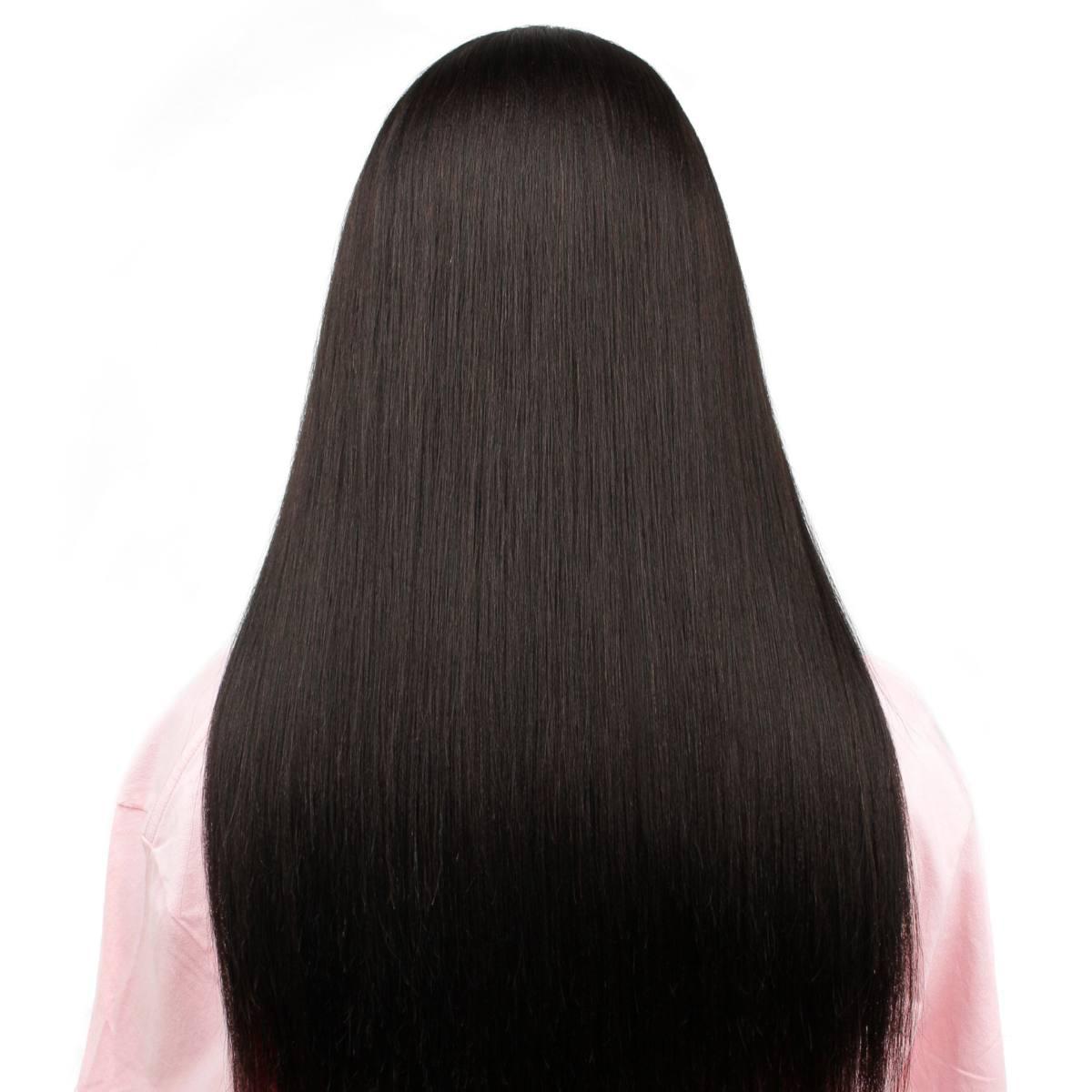 Yaki Straight U Part 100% Human Hair Wig for Black Women - Natural Looking Lace Front Wig for Everyday Wear & Special Occasions