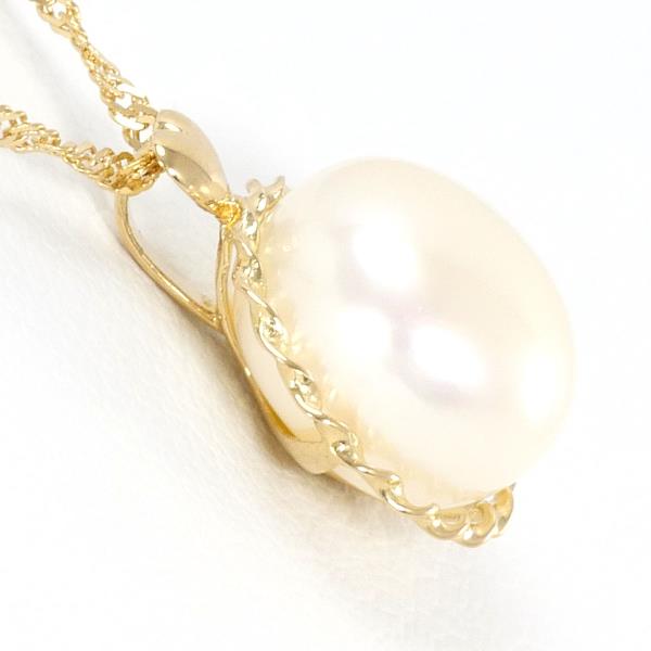 18K Yellow Gold Pearl Necklace for Women - Elegant Pearl Jewelry Gift for Birthday, Anniversary & Wedding - Perfect for Formal Events & Special Occasions