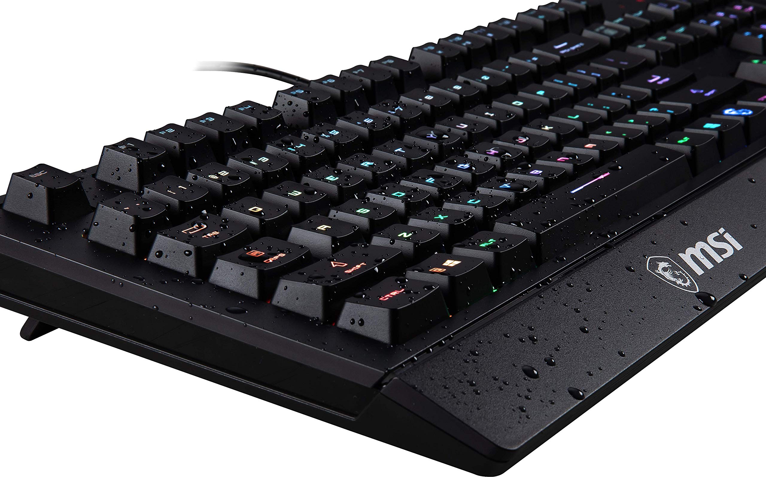 MSI GK20 RGB Gaming Keyboard - Waterproof, Anti-Ghosting for PC Gaming