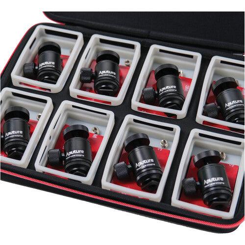 Aputure MC 8 Light Accessory Pack & Case - Professional LED Light Kit for Photography, Videography, and Film Making - Perfect for Studio, On-Location, and YouTube Content Creation