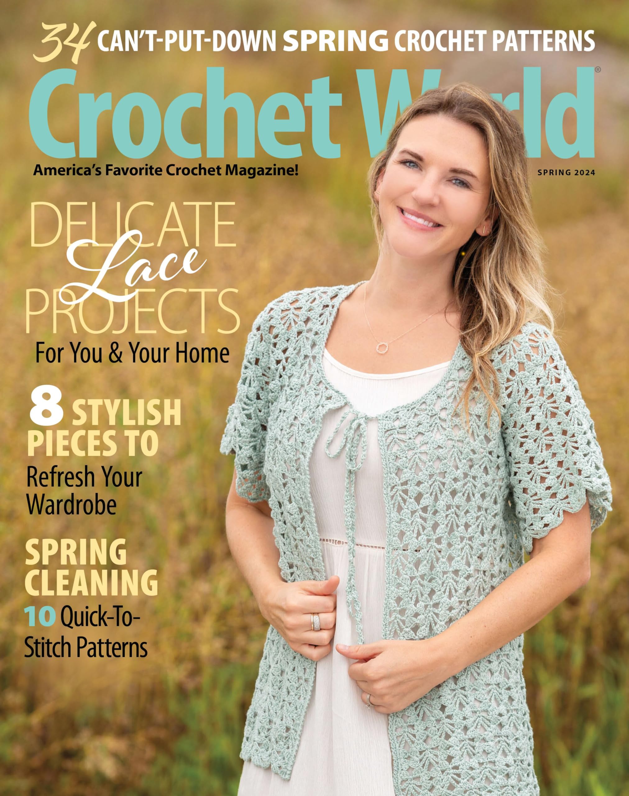 Crochet World Magazine – Spring 2024 Issue | DIY Crochet Patterns, Yarn Crafts & Knitting Projects for Home Decor, Gifts & Fashion Accessories