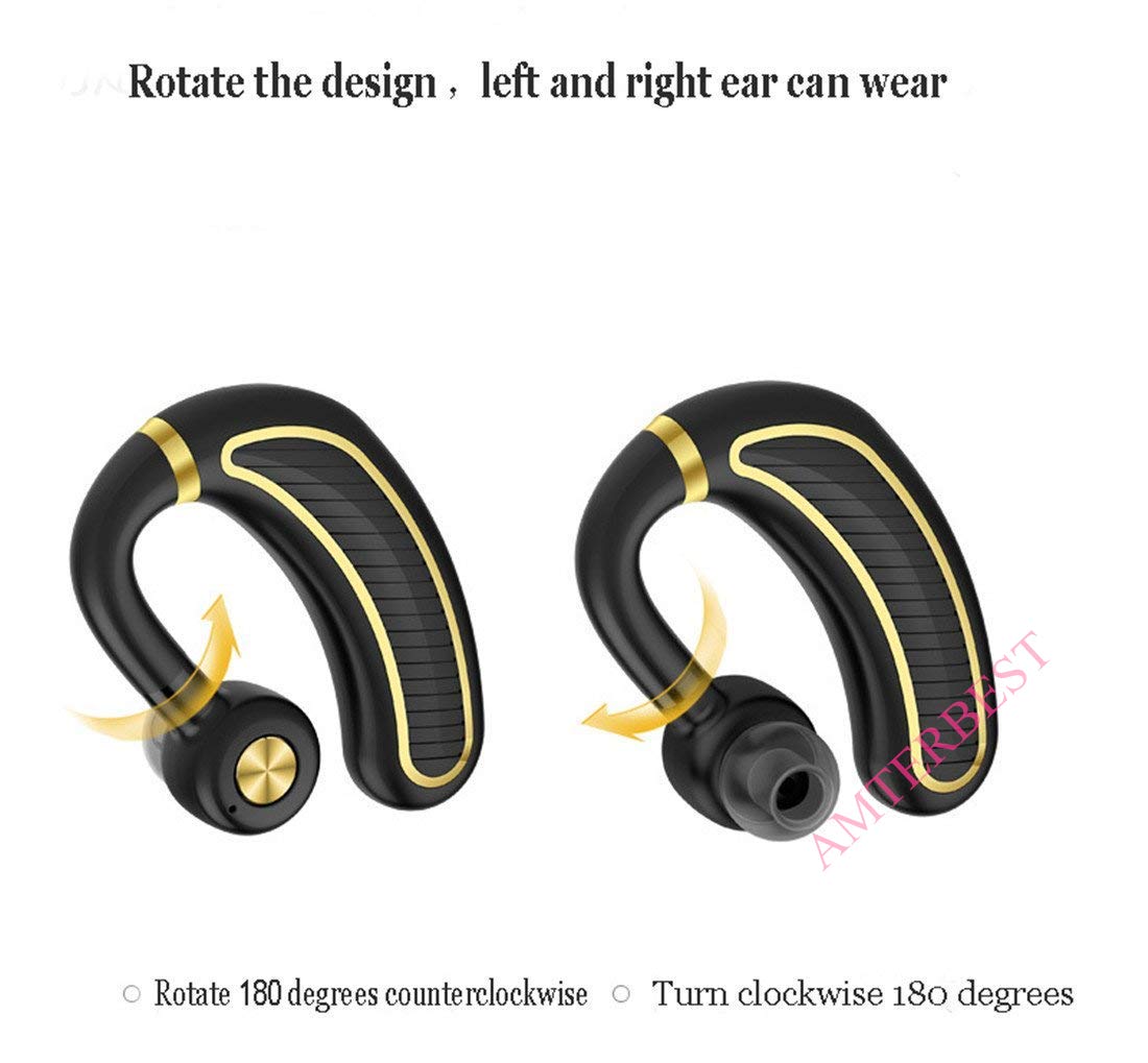 Wireless Bluetooth 4.1 Headset with Mic - Noise Cancelling, Sweatproof, Mute Switch - 30H Battery for Business, Office, Truck Drivers - Perfect for Calls, Skype, Sports & Workouts