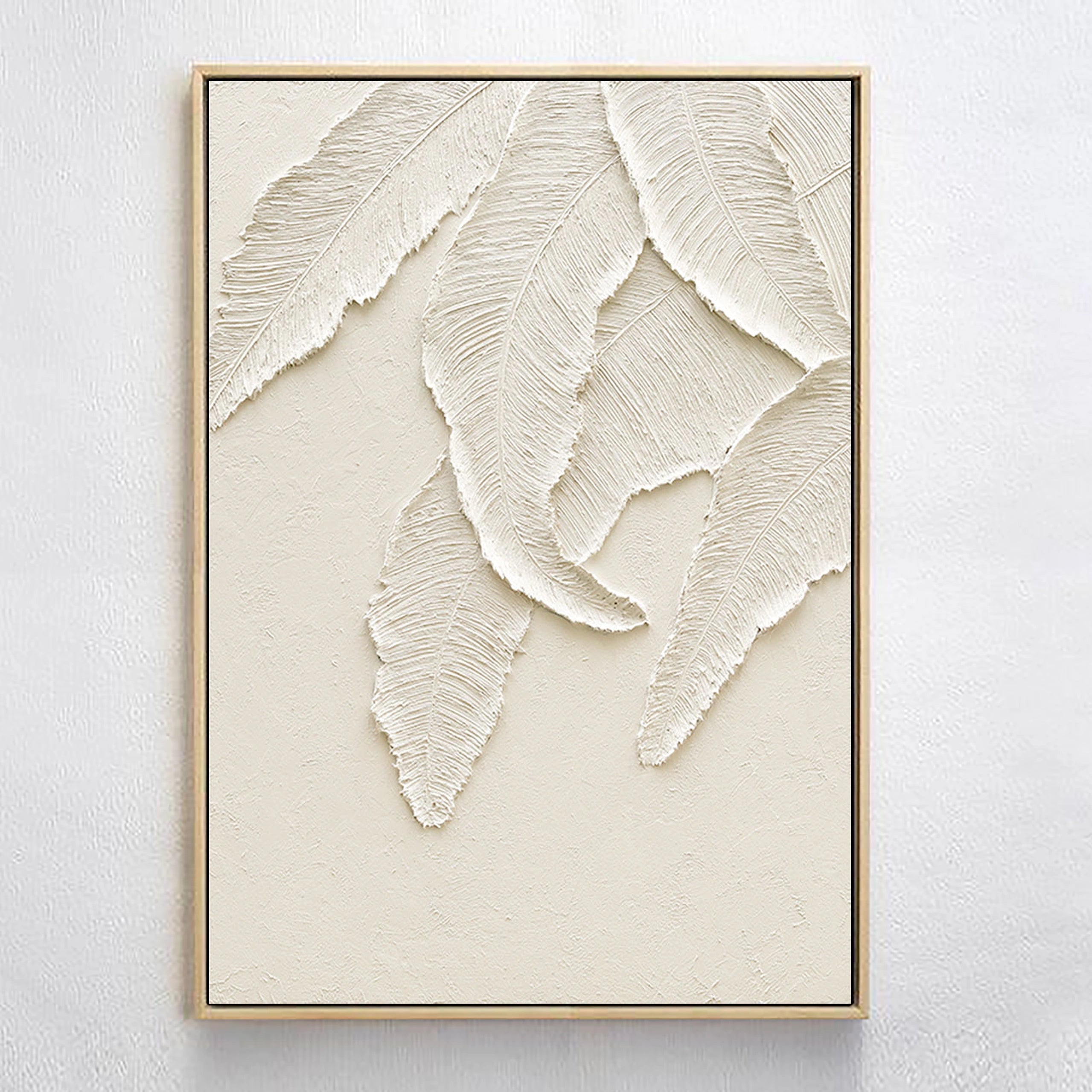 Minimalist Beige Textured Wall Art - Modern Abstract Canvas Painting for Living Room, Bedroom & Office Decor #MM037
