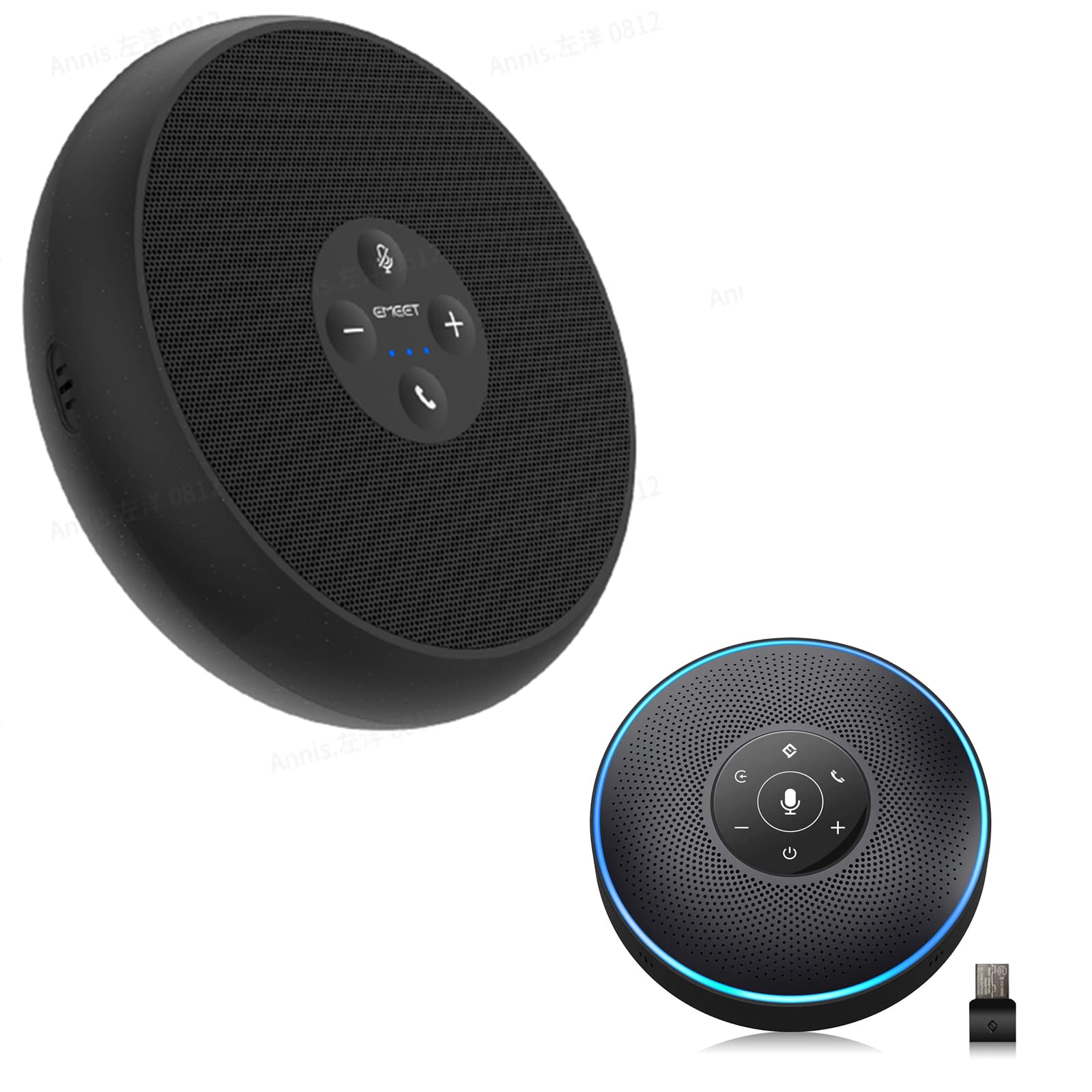 EMEET M1A USB Speakerphone with 2 AI Mics, 360° Voice Pickup, Noise Reduction & Echo Cancellation, Plug & Play USB Type C/A for PC, Ideal for Remote Work & Online Meetings