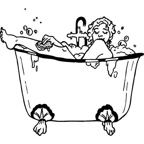 Azeeda A7 'Bubble Bath' Unmounted Rubber Stamp (RS00004159) - Perfect for Scrapbooking, Card Making & DIY Crafts