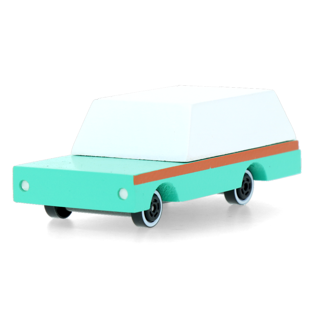 CandyCars Teal Wagon Toy for Kids - Classic Pull Along Wooden Toy for Toddlers 1-3 Years - Perfect for Pretend Play, Indoor & Outdoor Fun, Birthday Gifts
