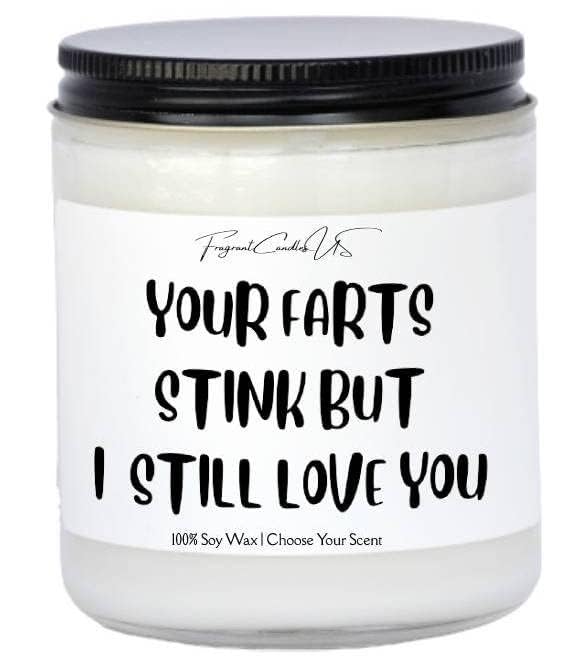 Funny Fart Scented Candles - Unique Gifts for Dad, Husband & Men - Birthday, Father's Day, Mother's Day & Anniversary Presents - Novelty Joke Candles for Prank Gifts & Home Decor Humor