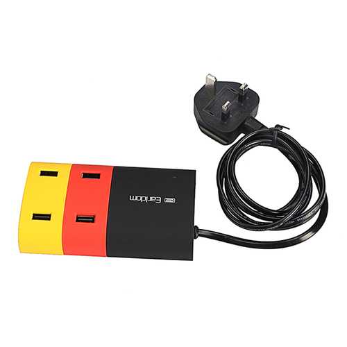 Earldom 5V 6.2A 4-Port USB Charger Hub - Fast Charging Station for iPhone, Android, iPad, Tablets - Perfect for Home, Office & Travel
