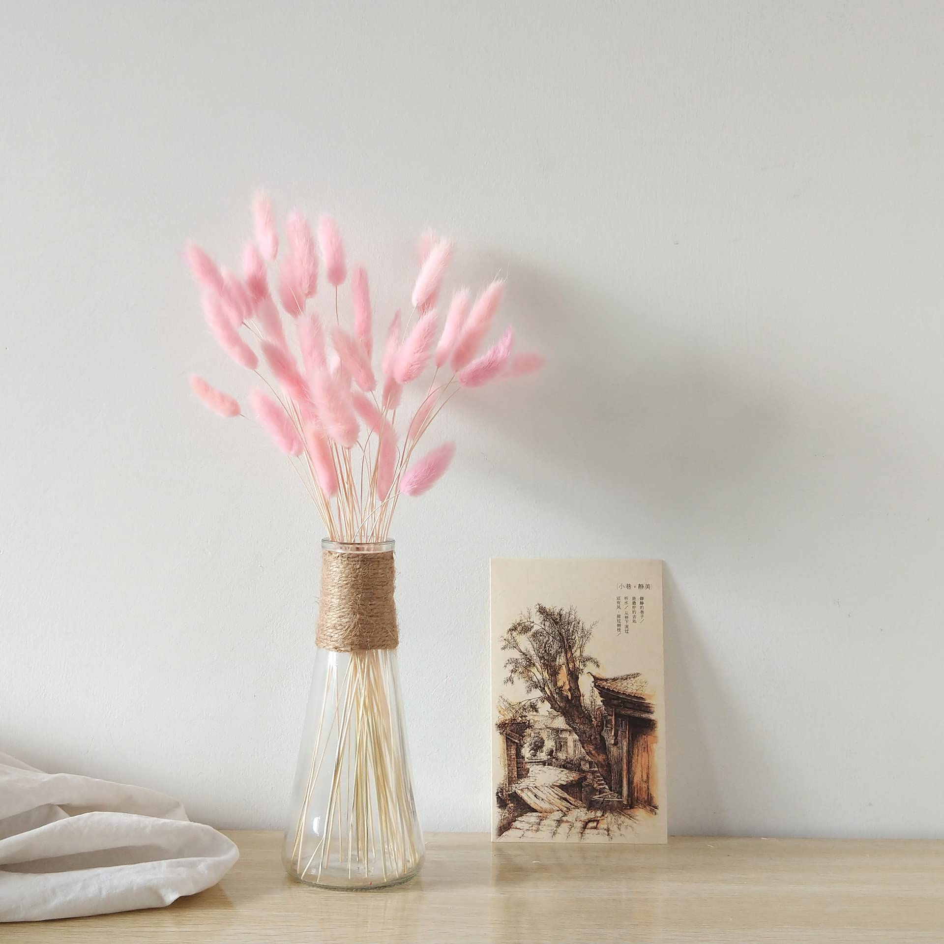 60/30Pcs Natural Dried Pampas Grass Bouquet - Real Rabbit Tail Grass for Wedding, Easter & Home Decor - Perfect for Centerpieces, Wall Arrangements & Boho Styling