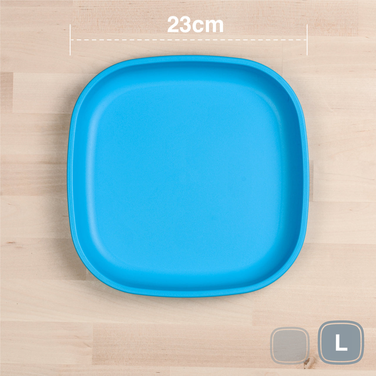 RePlay Recycled Plastic Flat Plate - Large, Durable & Eco-Friendly Dinnerware for Everyday Meals, Picnics, and Outdoor Dining
