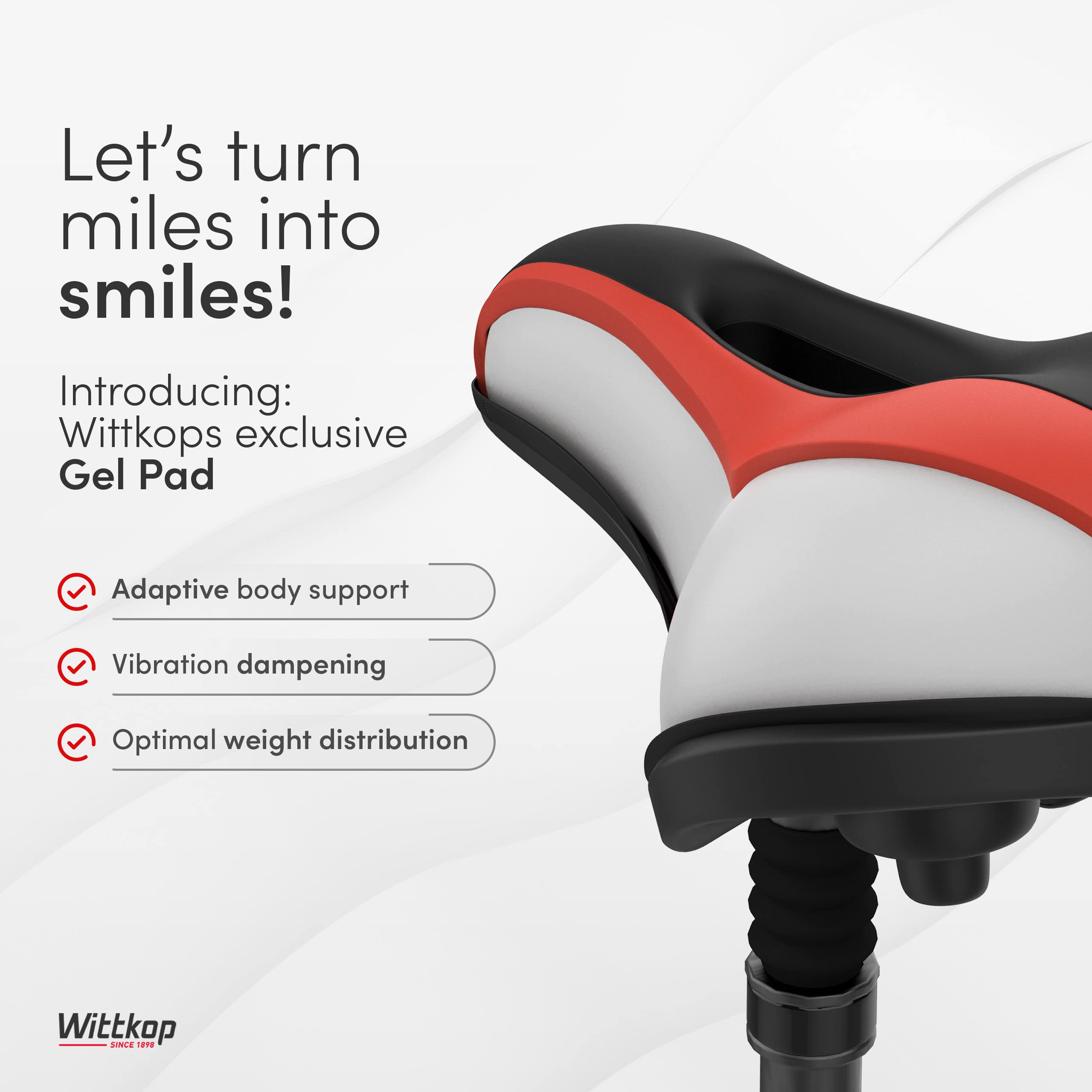 **Wittkop Oversized Comfort Bike Seat for Peloton Bike & Bike+ - Wide Replacement Saddle for Men & Women - Compatible with Spin, Road & Exercise Bikes - Perfect for Indoor Cycling, Gym Workouts & Long Rides**