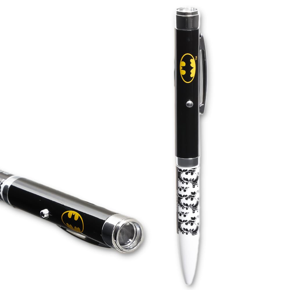 Batman LED Projector Pen - Superhero Themed Writing Tool for Office, School & Home Use | Perfect for Notes, Drawings & Fun Light Projections