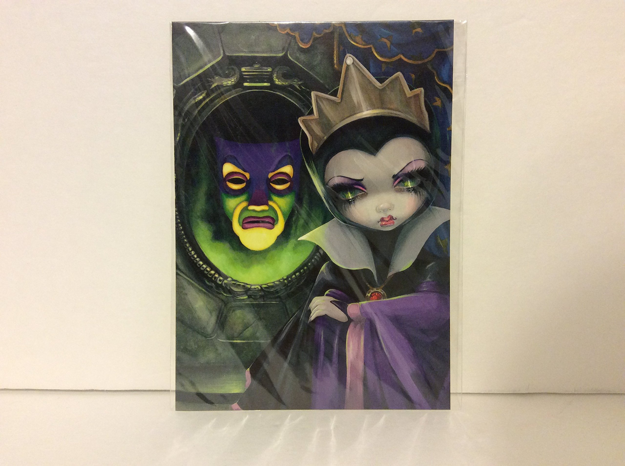 Disney Wonderground Evil Queen Art Postcard by Jasmine Becket-Griffith - Gothic Fairy Tale Collectible for Home Decor, Gift & Fan Art Display