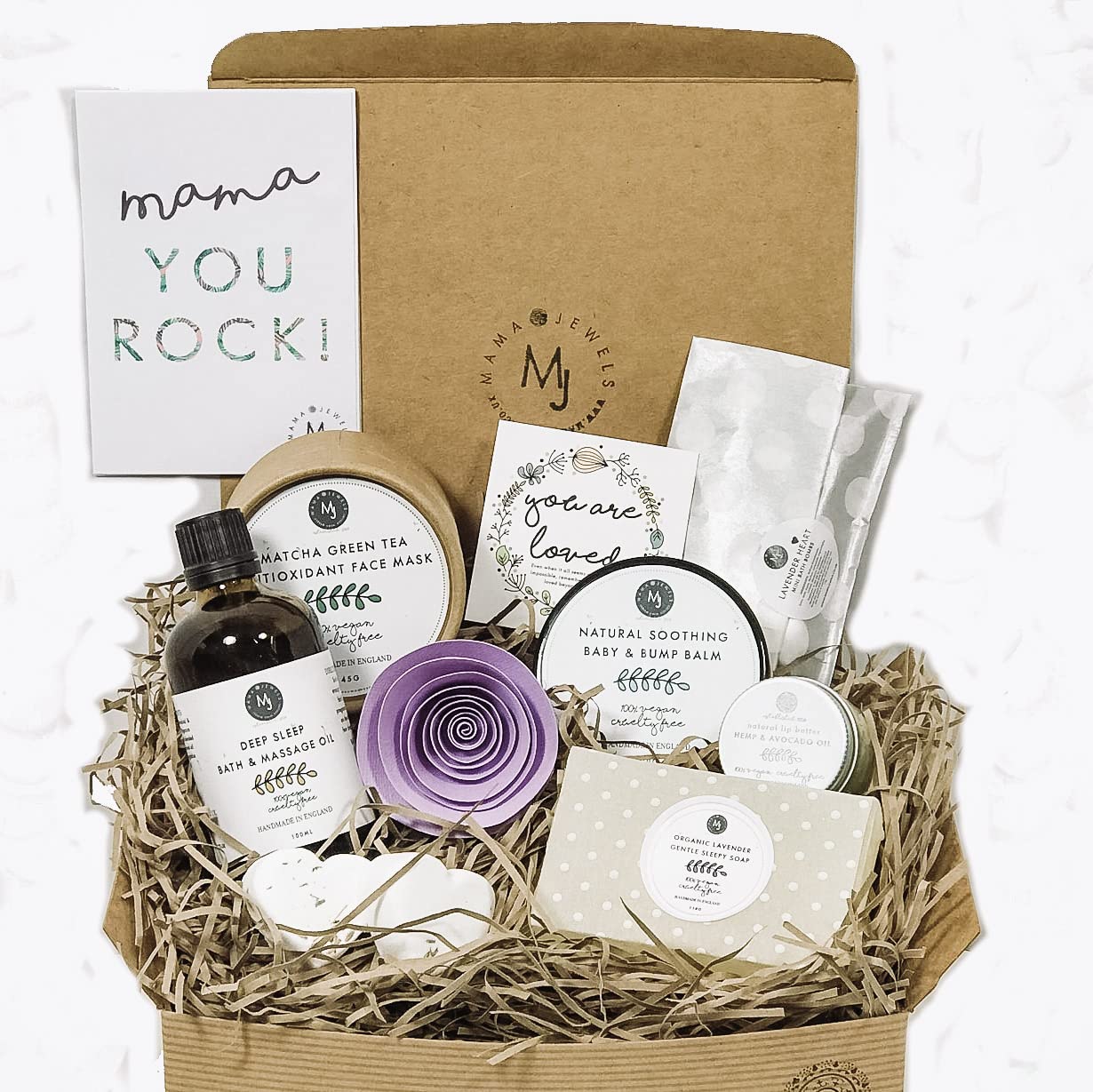 Luxury New Mom Gift Box - Large Lilac Baby Shower Present for Maternity Care, Postpartum Recovery Essentials | Perfect for Mother's Day, Baby Shower Gifts & Newborn Care