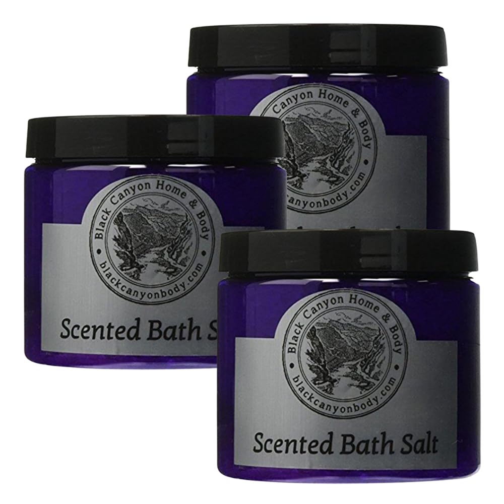 Black Canyon Candy Scents Bath Salt Variety Pack - Apple, Grape, Watermelon for Relaxing Spa