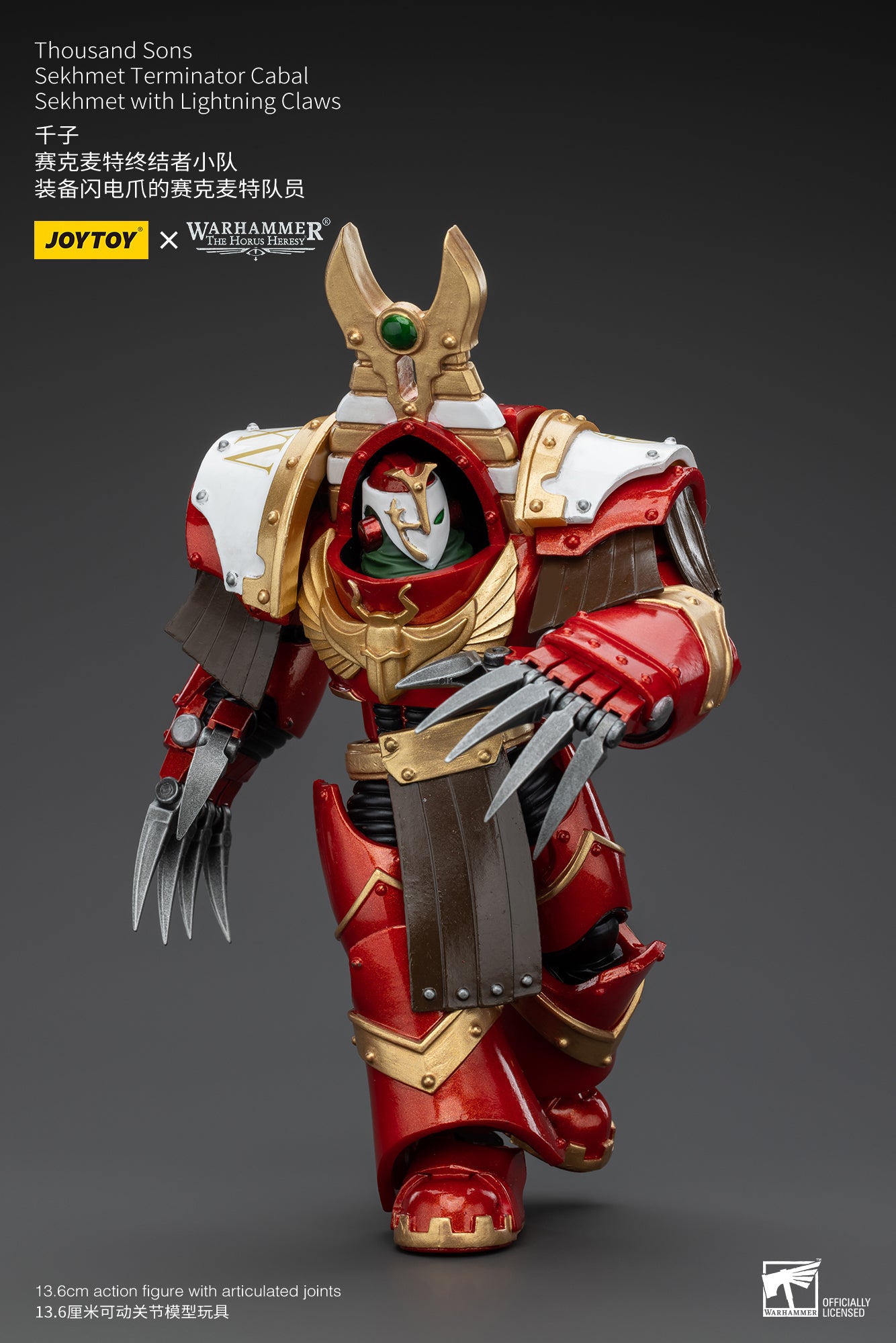 JOYTOY 1/18 Scale Warhammer The Horus Heresy Thousand Sons Sekhmet Terminator Cabal Action Figure - Collectible Model for Display, Gaming & Warhammer 40K Scenes