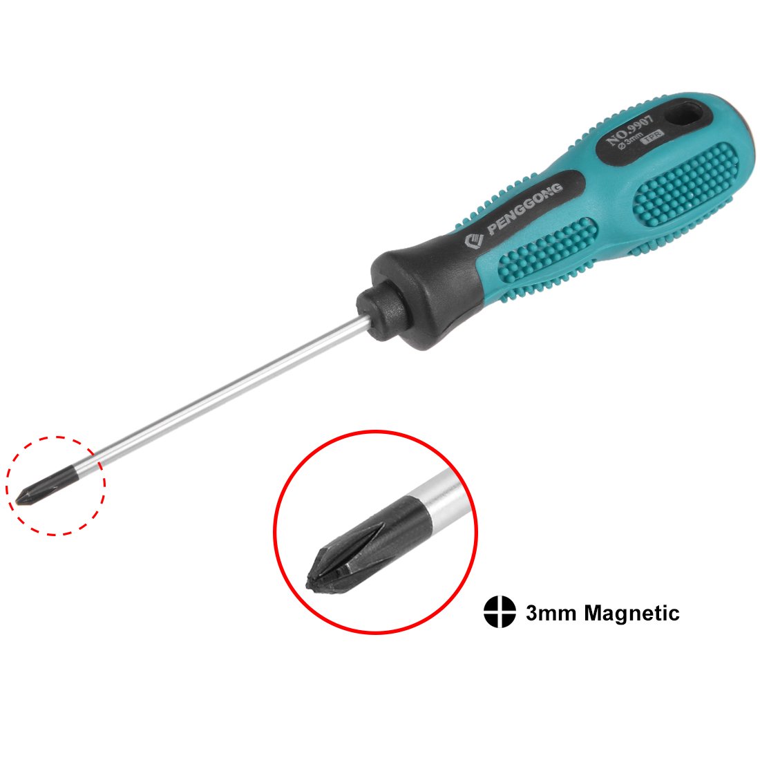 uxcell #0 Phillips Screwdriver - 3 Inch Round Shaft with Non-Slip Comfortable Handle - Perfect for Electronics, Jewelry Repair & DIY Projects