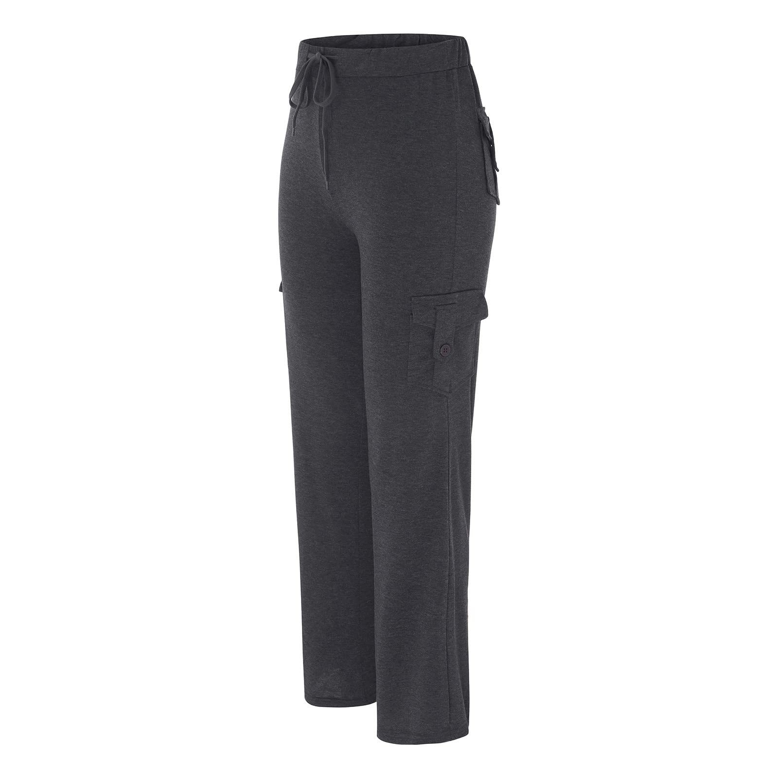 Women's High Waisted Bootcut Cargo Yoga Pants - Stretchy Comfortable Flare Leggings with Pockets - Perfect for Workouts, Running Errands & Casual Wear