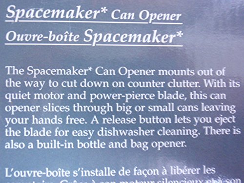 Black & Decker Spacemaker EC70 Electric Can Opener with Bottle Opener & Bag Opener - Compact Kitchen Appliance for Small Spaces, Camping & RV Use