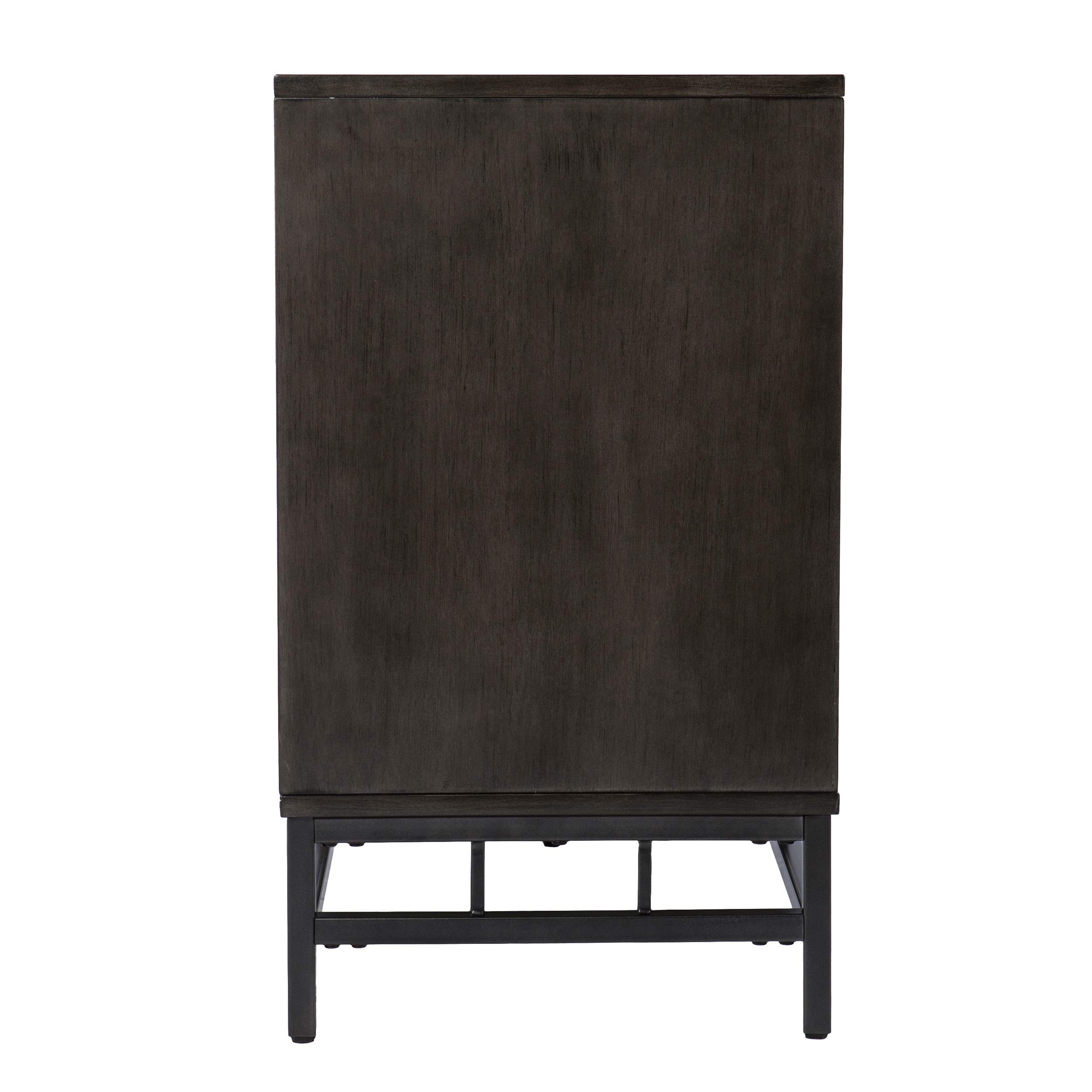 SEI Furniture Virton Contemporary Storage Cabinet - Weathered Gray & Gunmetal Gray | Modern Sideboard for Living Room, Bedroom & Office Organization
