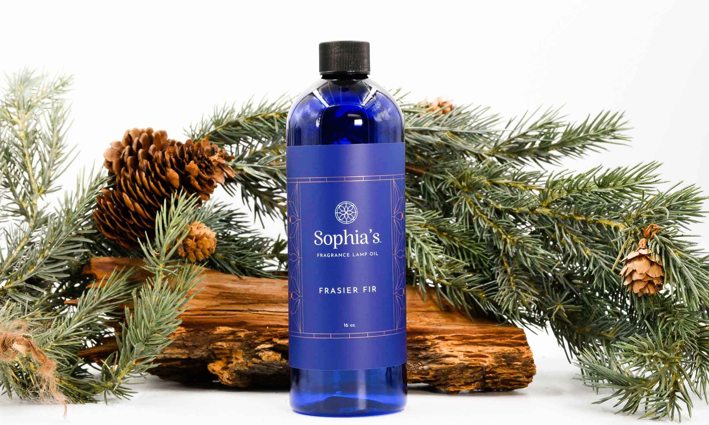 Sophia's Fraser Fir Fragrance Lamp Oil Refills - 16oz USA-Made Catalytic Scented Oil for Redolere & Effusion Lamps | Home Aromatherapy, Living Room & Bedroom Scented Oil for Relaxation
