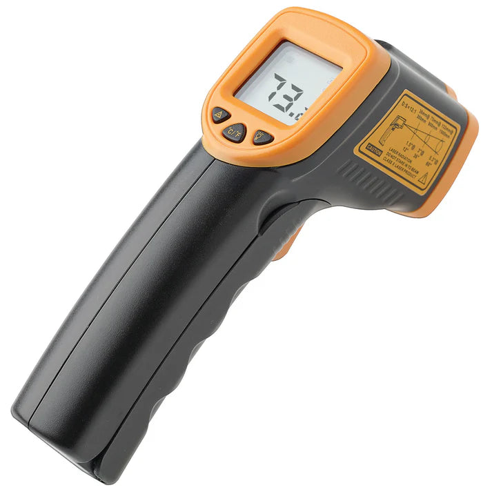 Winco LCD Infrared Thermometer - Digital Non-Contact Temperature Gun (-26°F to 608°F) for Cooking, HVAC, Automotive & Industrial Use - Model TMT IF1