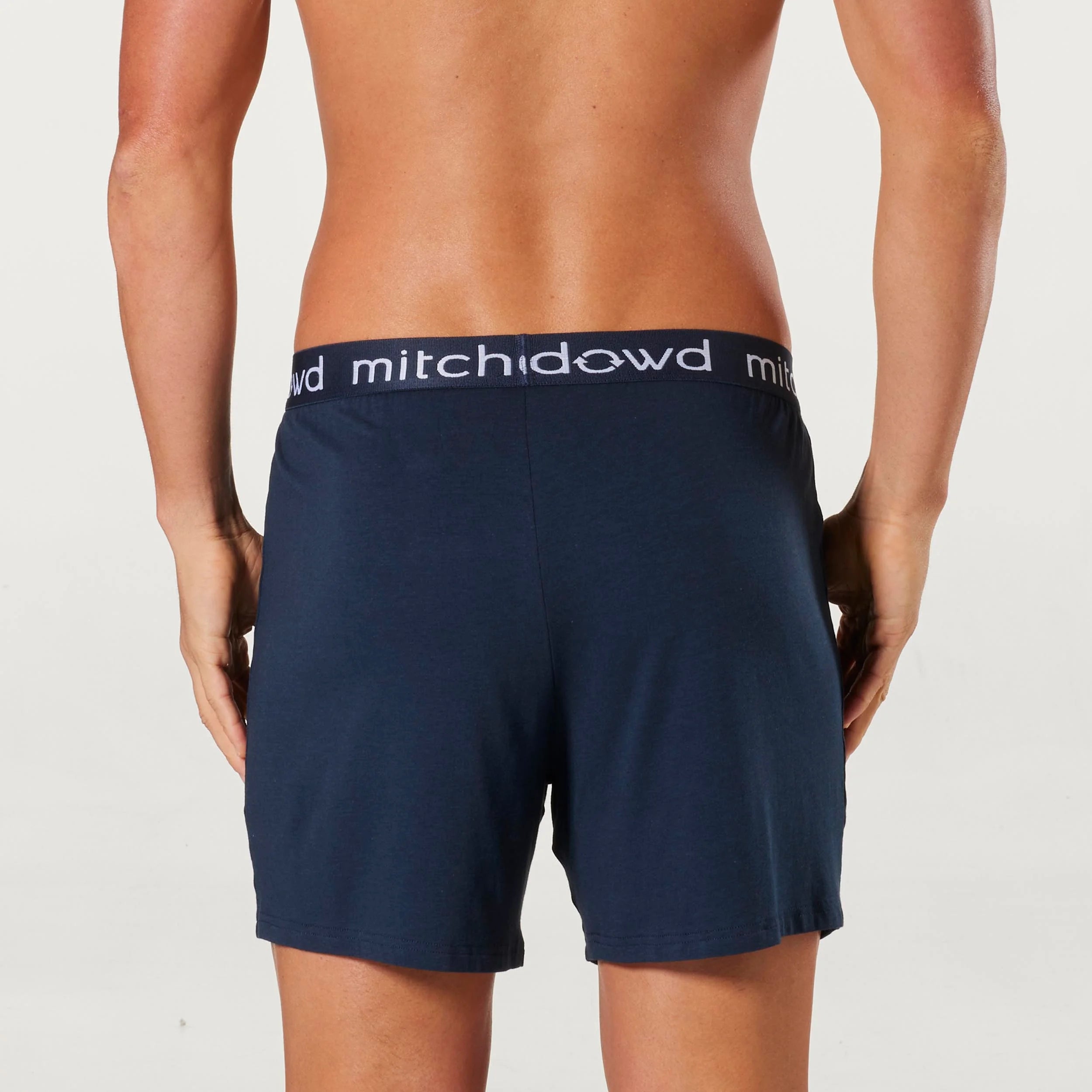 Breathable Men's Bamboo Boxer Shorts - Soft Loose Knit Underwear for Comfort & Relaxation | Perfect for Sleeping, Lounging & Everyday Wear (Navy Blue)