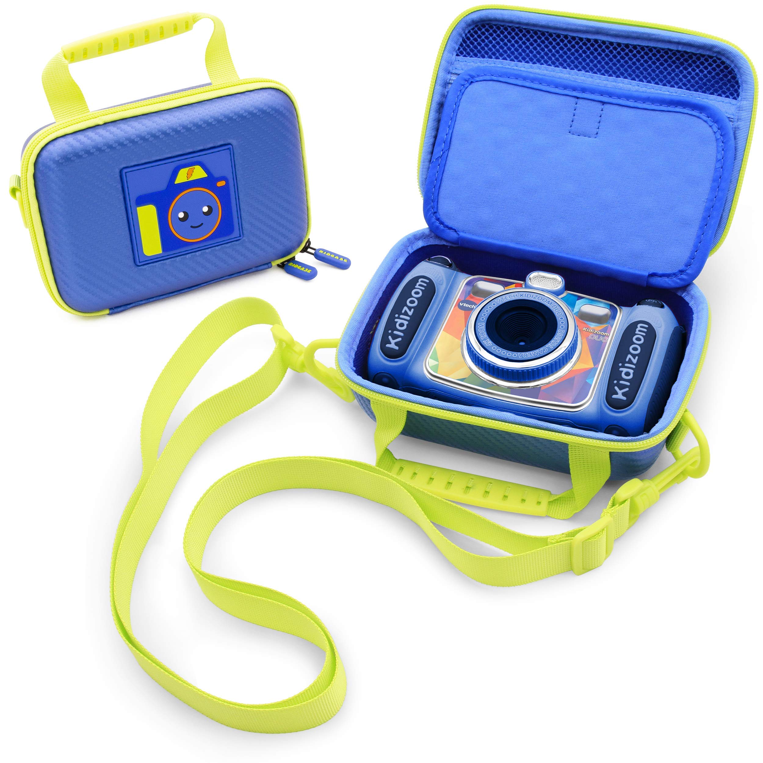 CASEMATIX Protective Camera Case for VTech KidiZoom Camera - Shockproof Travel Storage with Shoulder Strap & Padded Interior (Blue) | Perfect for Kids' Travel, Outdoor Adventures & School Projects