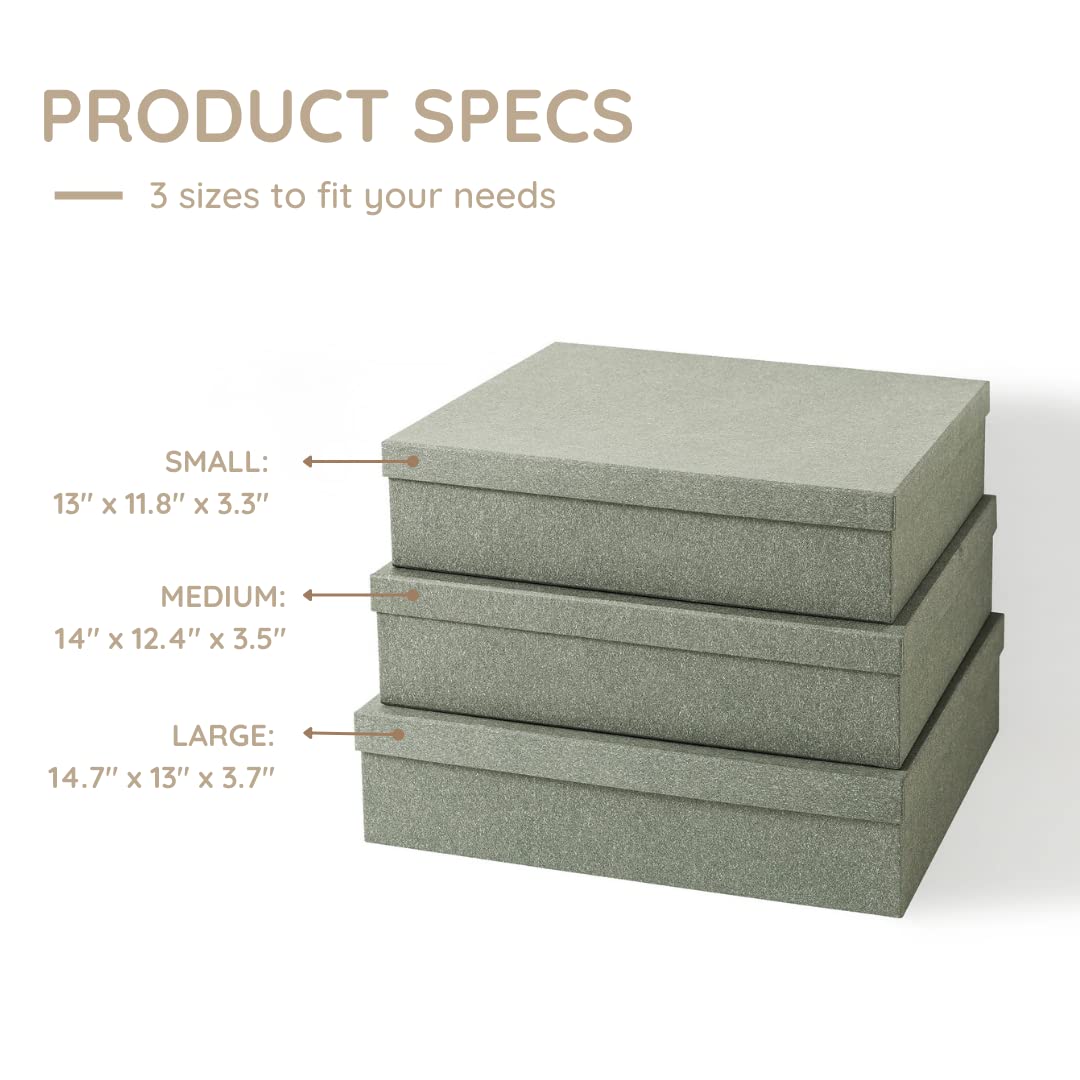 Decorative Storage Box Set for Keepsakes & Photos - Home & Office Organizer
