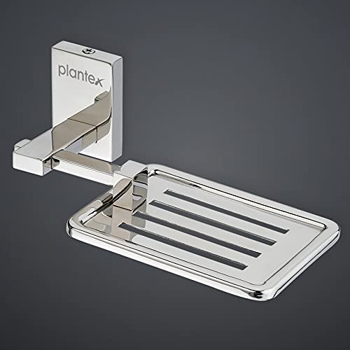 Plantex 304 Stainless Steel Soap Holder Stand - Chrome Bathroom Soap Tray & Soap Dish for Sink, Shower, and Wash Basin - Rustproof Soap Stand for Kitchen & Bathroom Accessories - Perfect for Home, Hotel, and Spa Use