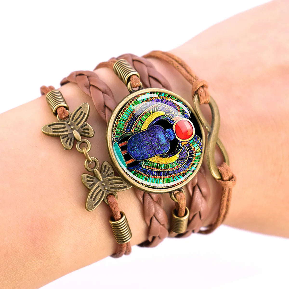 Egyptian Kingdom Bracelet - Handmade Ancient Egyptian Style Jewelry for Women | Perfect for Boho Fashion, Cultural Events & Gift Giving
