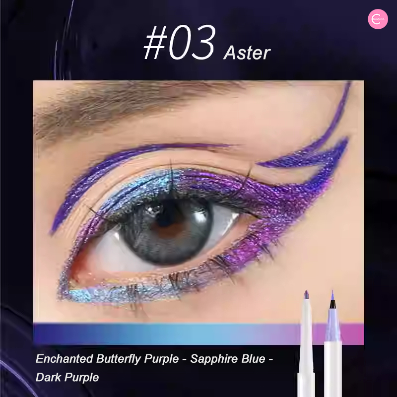 CHARMACY Dual Ended Chameleon Eyeliner Pen - Waterproof Liquid Eyeliner with 2 Colors - Perfect for Day to Night Makeup Looks, Parties and Special Occasions