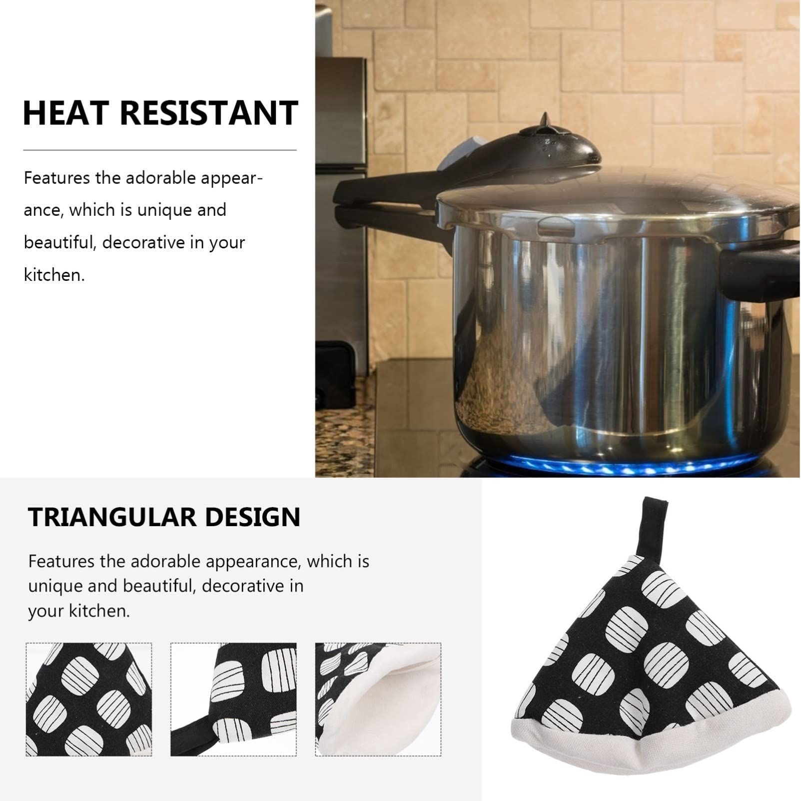2pcs Heat Resistant Pot Lid Cover & Handle Protector - Thickened Cotton Anti-Scald Gloves for Hot Pots, Cooking & Kitchen Safety - Perfect for Soup Pots, Pressure Cookers & Stovetop Cooking