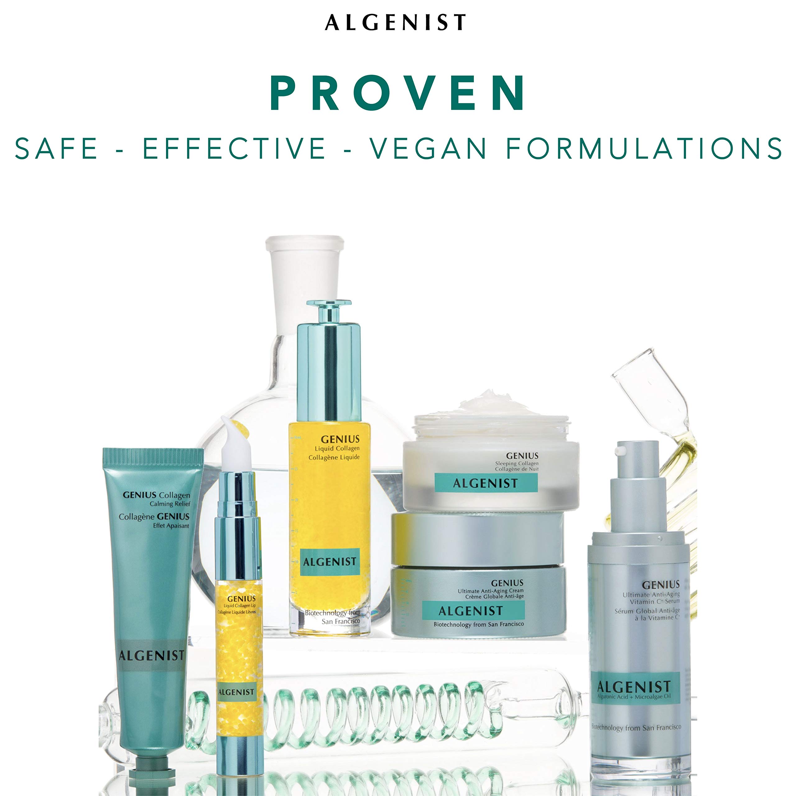 Algenist POWER Recharging Night Pressed Serum - Overnight Skin Treatment for Dull & Uneven Texture with Algae, Collagen & Coconut Water - Non-Comedogenic, Hypoallergenic - Perfect for Nighttime Skincare Routine & Anti-Aging Regimen