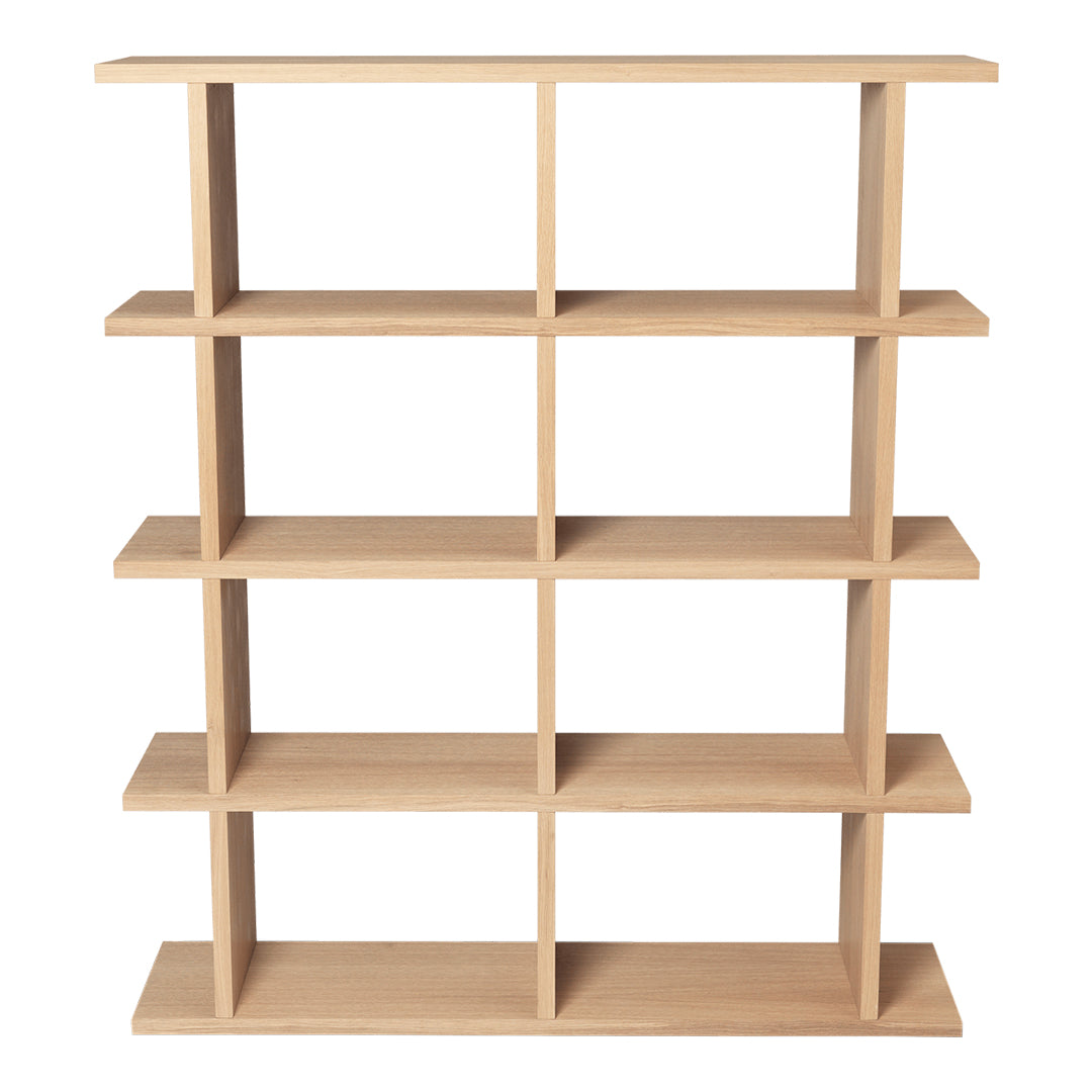Ferm Living Kona Bookcase - Modern Scandinavian Wooden Bookshelf for Home & Office Storage | Perfect for Living Room, Bedroom, or Study Organization