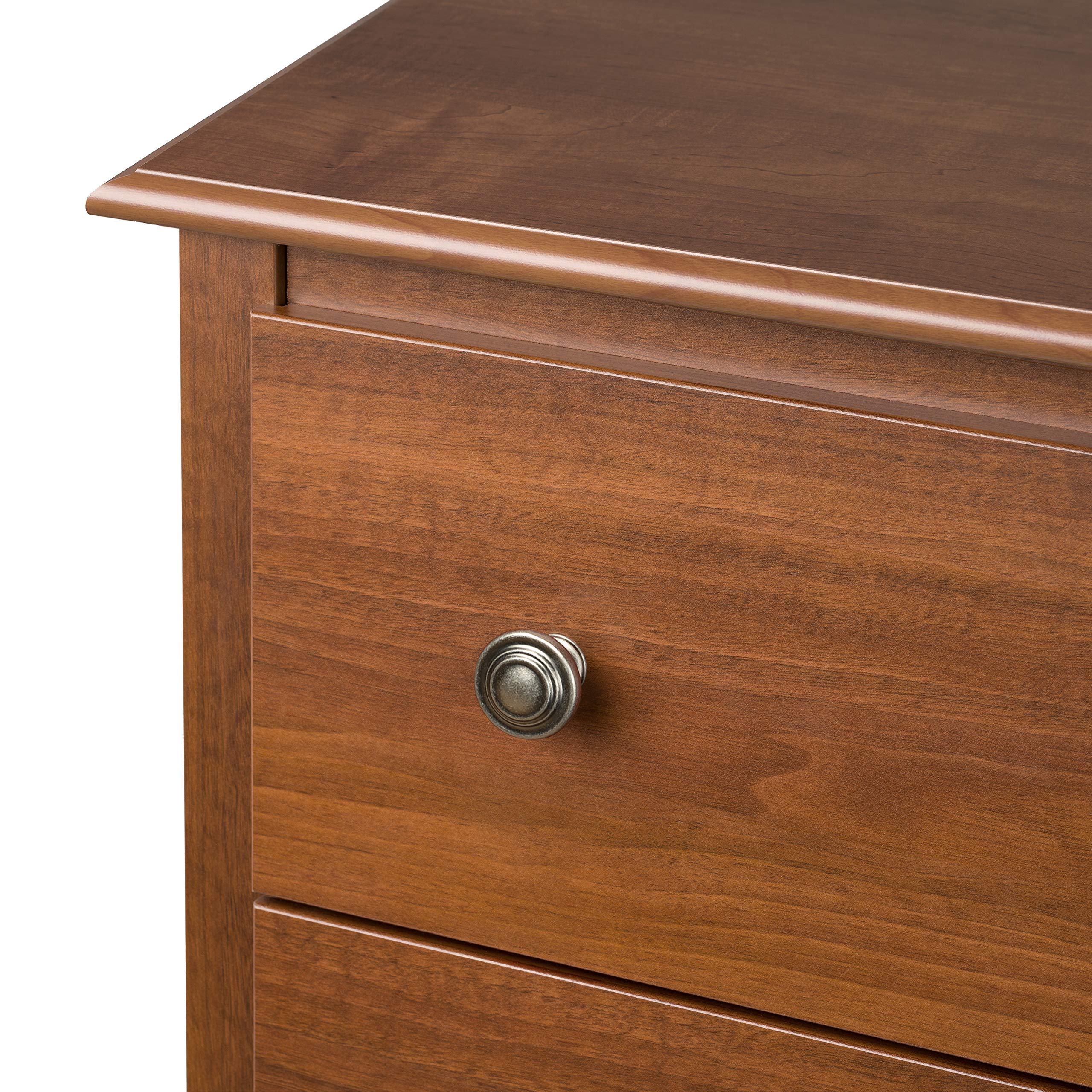 Prepac Monterey 5-Drawer Dresser & 2-Drawer Nightstand Set - Solid Wood Cherry Finish Bedroom Furniture for Storage & Organization - Perfect for Master Bedroom, Guest Room or Dorm Decor