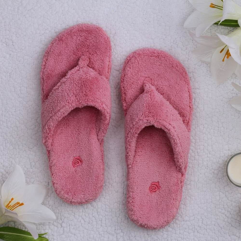 Women's Comfortable Spa Flip Flop Slippers - Soft Memory Foam Sandals for Relaxation at Home, Beach & Poolside