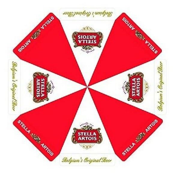 Stella Artois Belgium's Original Beer Umbrella - Premium Patio & Beach Umbrella for Outdoor Dining, Poolside Lounging, and Backyard Parties