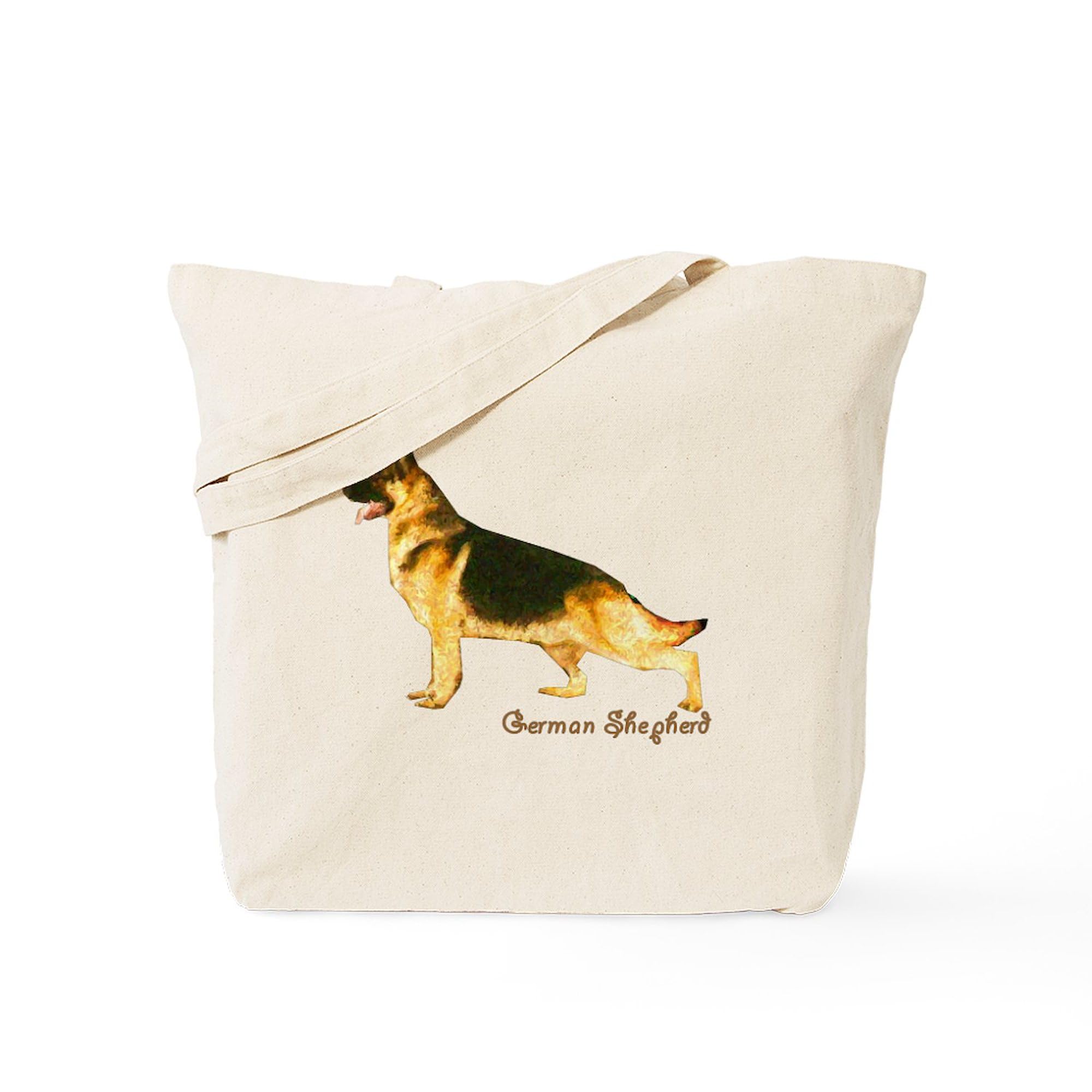 German Shepherd Tote Bag - Natural Canvas Reusable Shopping Bag for Groceries, Beach & Everyday Use | Durable Eco-Friendly Tote