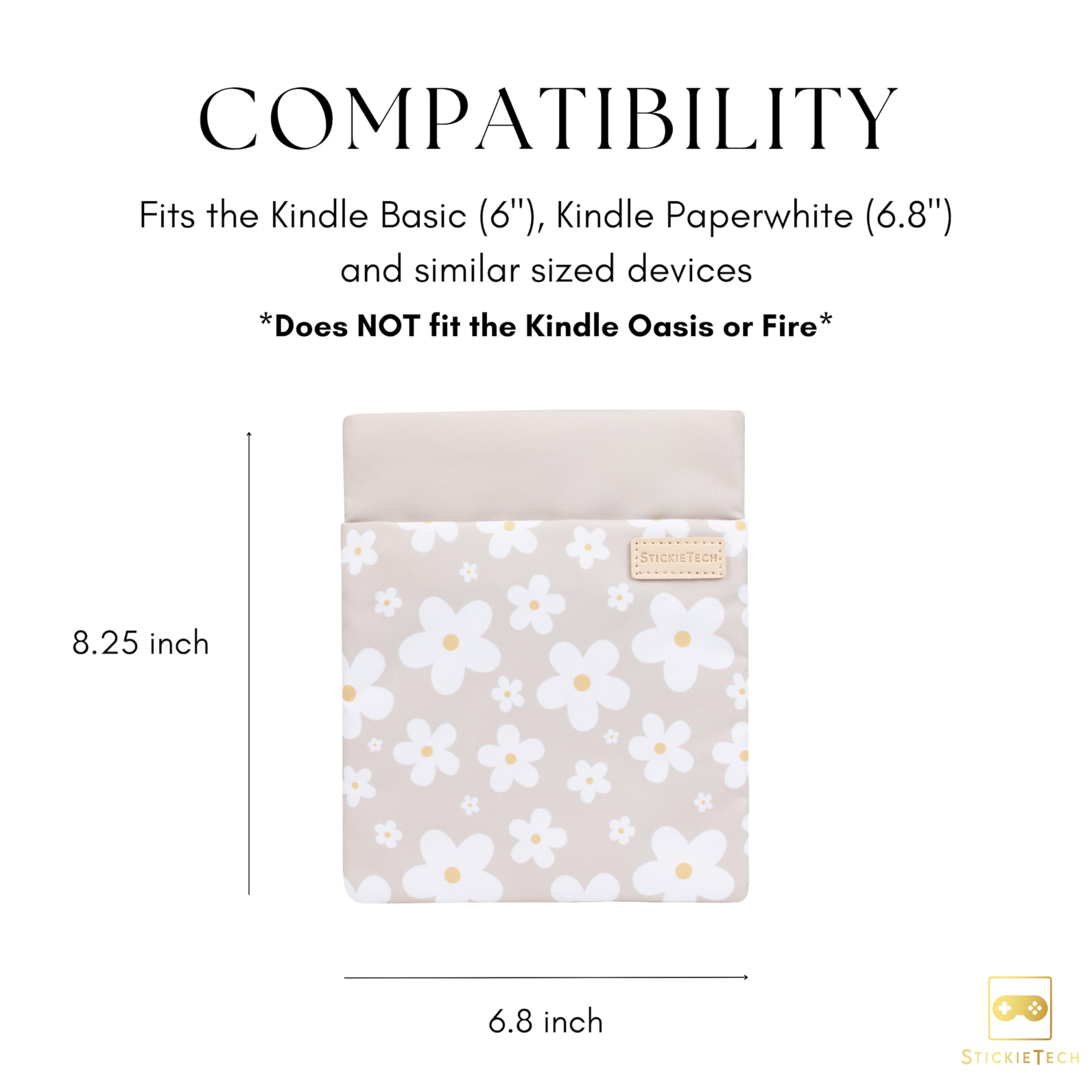 StickieTech Waterproof Kindle Case Cover - Compatible with Kindle Basic 6
