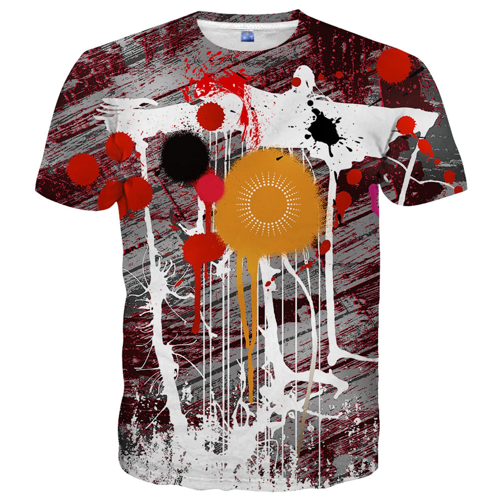 Yasswete Unisex 3D Printed Short Sleeve T-Shirt for Men & Women - Trendy Graphic Tees for Casual Wear, Street Style & Everyday Outfits