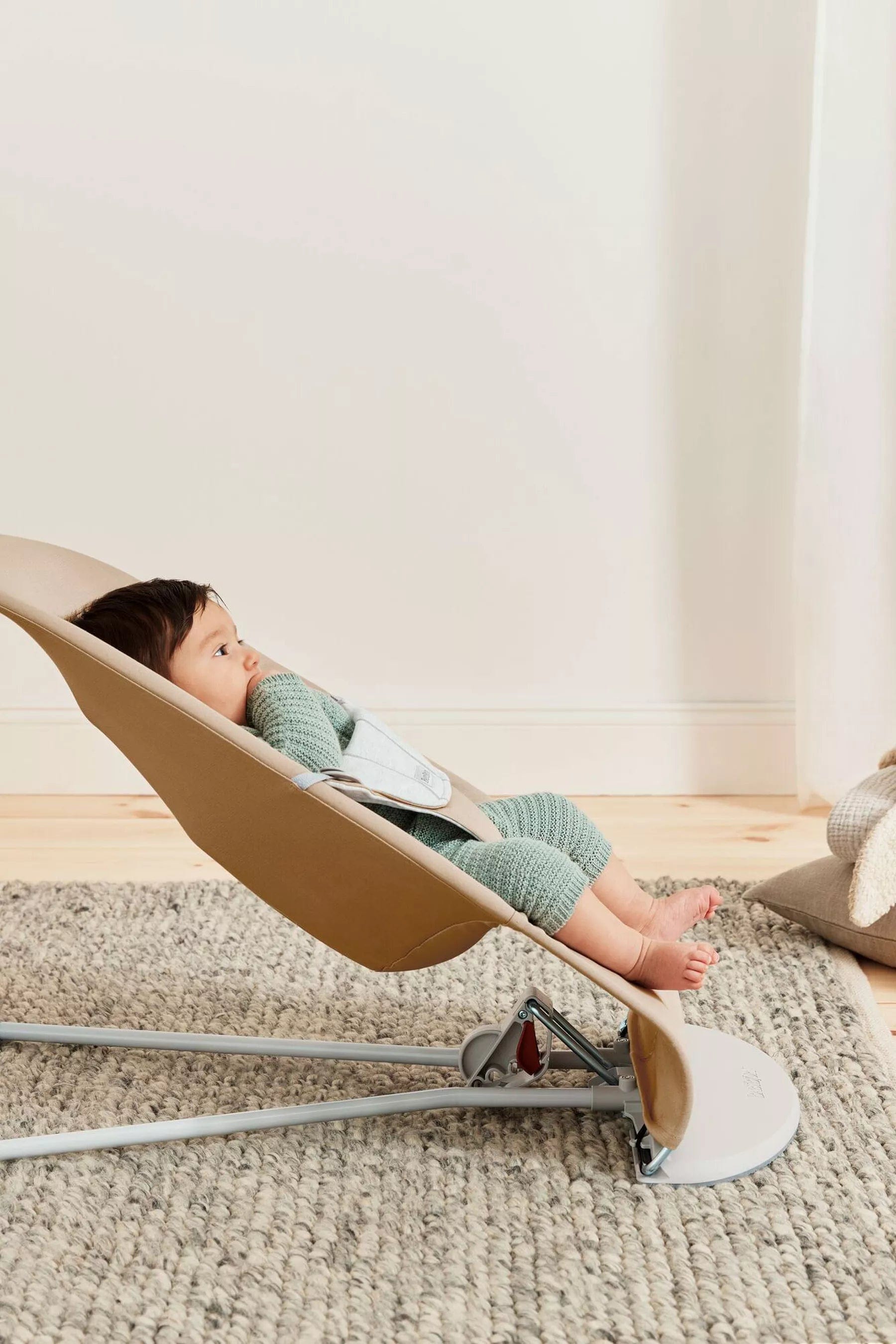 BabyBjorn Bouncer Balance Soft - Premium Cotton & Jersey Baby Bouncer Seat for Newborns to Toddlers - Perfect for Soothing, Playtime & Hands-Free Parenting at Home