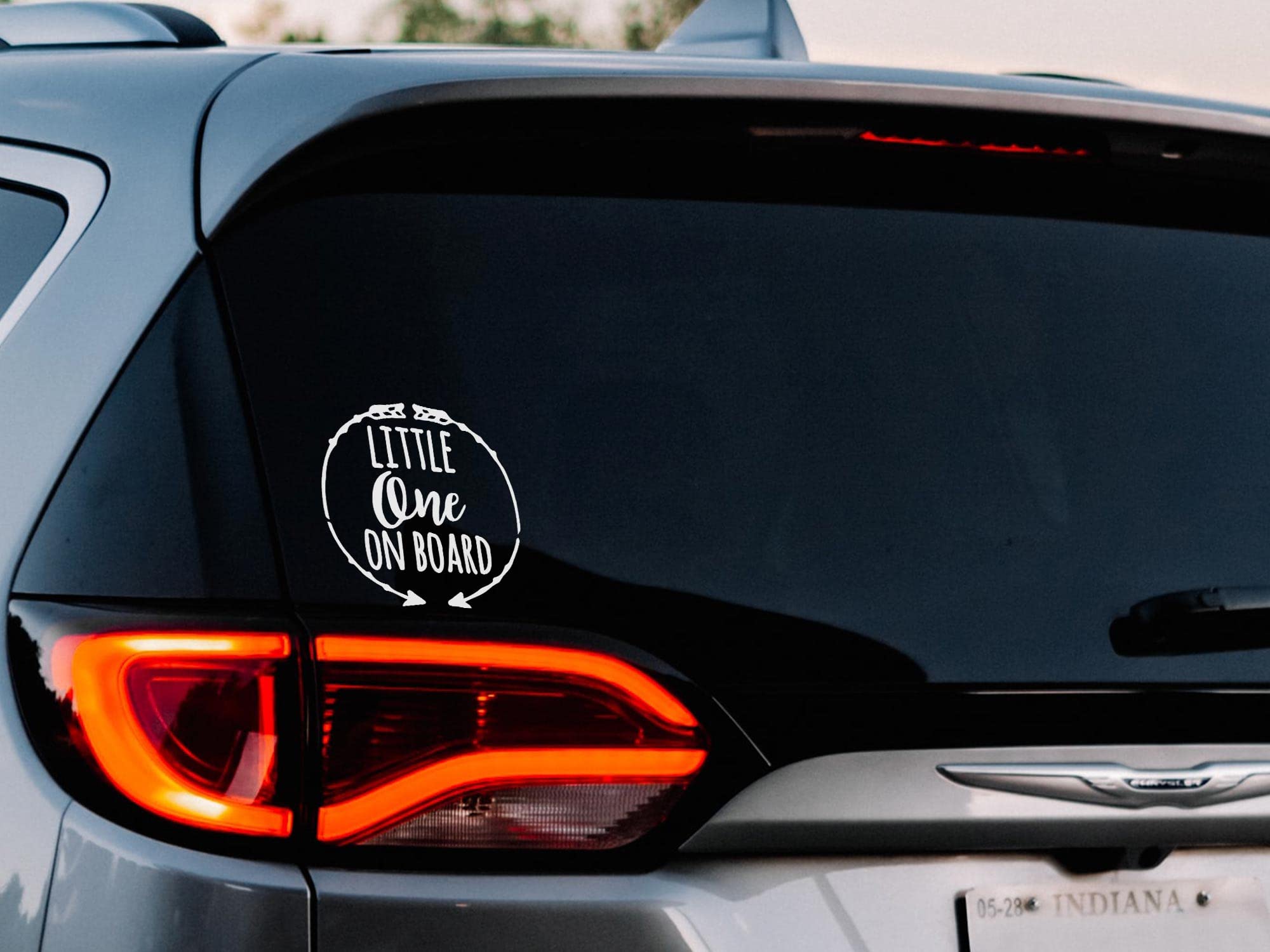 WHITE Baby on Board Car Decal - 4.5