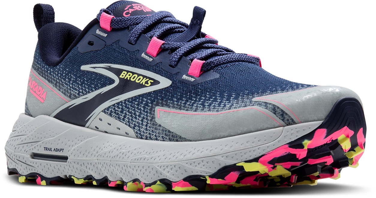 Women's Cascadia 18 Running Shoes - Lightweight Trail Sneakers for Hiking & Outdoor Activities (476 Oceana/Pearl Blue/Pink) - Perfect for Jogging, Gym Workouts & Daily Wear